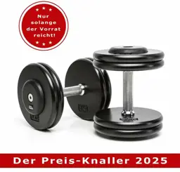 Zeige Details für Kompakthantelpaare, guss, 2,5kg-Abstufung, abgedrehte Scheiben  Bild von Kompakthantelpaare, guss, 2,5kg-Abstufung, abgedrehte Scheiben